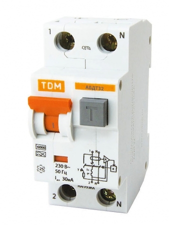 TDM ELECTRIC SQ0202-0032 Автоматический Выключатель Дифференциального тока - АВДТ 32 C32 30мА TDM